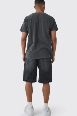 Oversized Mickey Mouse Disney Wash License Print T-shirt | BoohooMAN UK