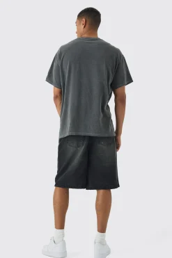 Oversized Mortal Kombat Wash License Print T-shirt | BoohooMAN UK