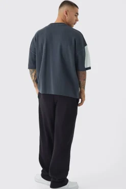 Oversized Moto 100 Knitted T-Shirt | BoohooMAN UK