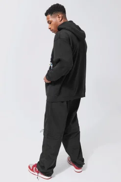 Oversized Moto Car Graphic Hoodie | BoohooMAN UK