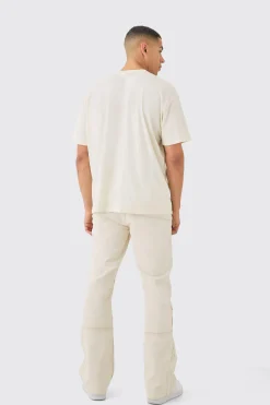 Oversized Moto Heart Print T-shirt | BoohooMAN UK
