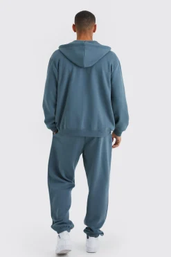 Oversized Moto Print Zip Through Hoodie | BoohooMAN UK