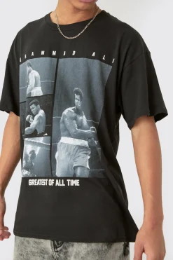 Oversized Muhammad Ali License T-shirt | BoohooMAN UK