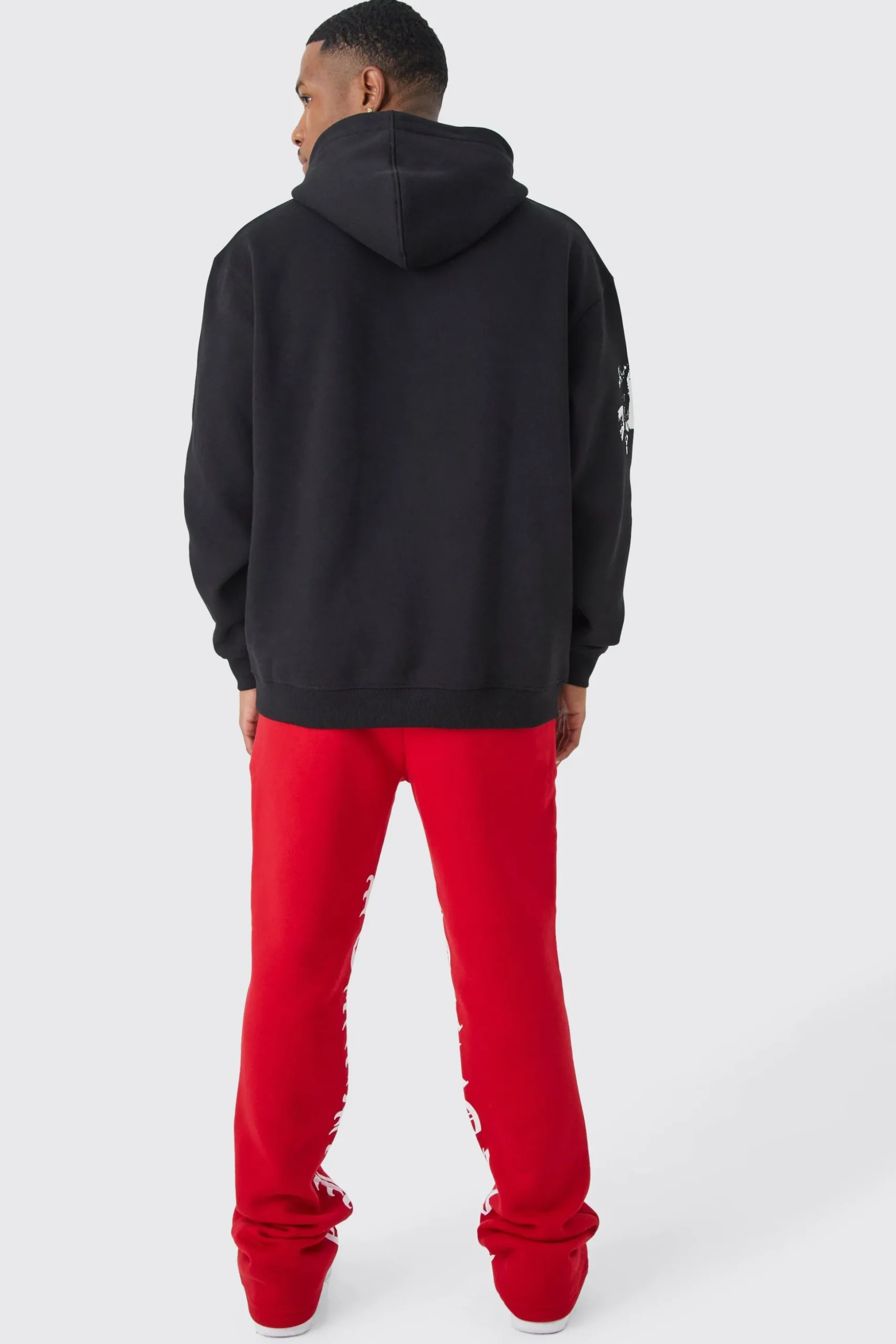 Oversized Multi Placement Graphic Hoodie | BoohooMAN UK