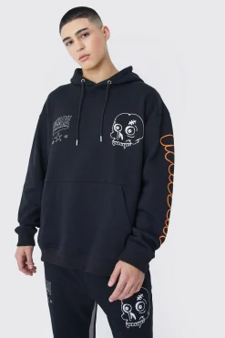 Oversized Multi Print Panelled Tracksuit | BoohooMAN UK