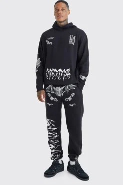 Oversized Multi Printed Tracksuit | BoohooMAN UK
