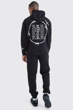 Oversized Multi Printed Tracksuit | BoohooMAN UK