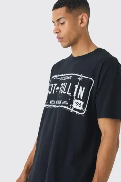 Oversized Nickleback License Print T-Shirt | BoohooMAN UK