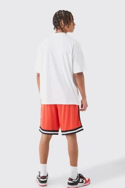 Oversized Ninja Turtles License T-shirt And Mesh Short Set | BoohooMAN UK