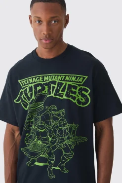 Oversized Ninja Turtles License T-shirt | BoohooMAN UK