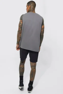 Oversized Nirvana License Tank | BoohooMAN UK