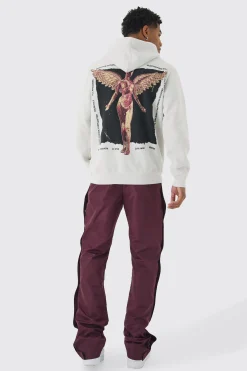 Oversized Nirvana Wash Band License Print Hoodie | BoohooMAN UK