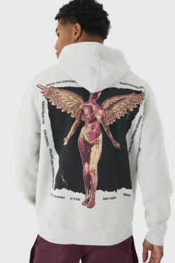 Oversized Nirvana Wash Band License Print Hoodie | BoohooMAN UK
