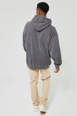 Oversized Nirvana Washed License Hoodie | BoohooMAN UK