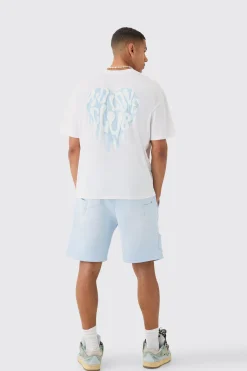 Oversized No Love Club Puff Back Print T-shirt | BoohooMAN UK