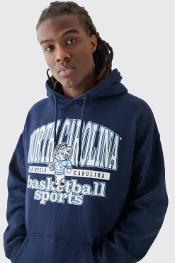 Oversized North Carolina License Hoodie | BoohooMAN UK