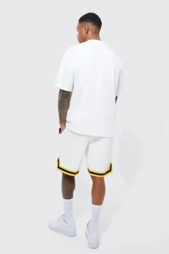 Oversized Ofcl Basketball T-shirt And Short Set | BoohooMAN UK