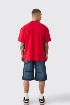 Oversized OFCL Man Homme Distressed Heavyweight T-shirt | BoohooMAN UK
