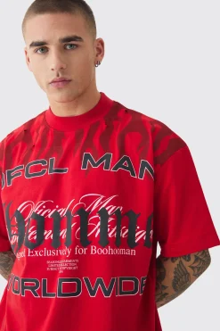 Oversized OFCL Man Homme Distressed Heavyweight T-shirt | BoohooMAN UK