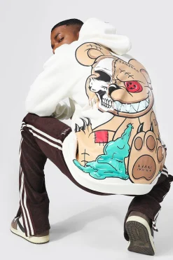 Oversized Ofcl Man Teddy Graphic Hoodie | BoohooMAN UK