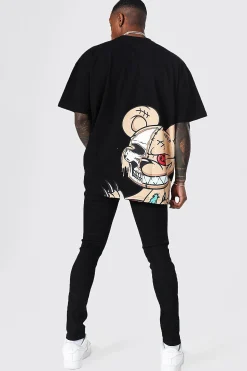 Oversized Ofcl Man Teddy Graphic T-shirt | BoohooMAN UK