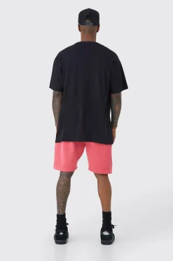 Oversized Ofcl Varsity T-shirt & Short Set | BoohooMAN UK