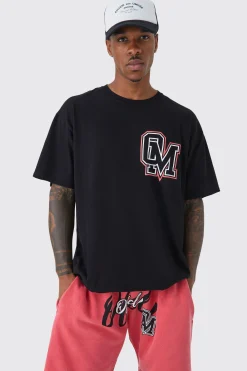 Oversized Ofcl Varsity T-shirt & Short Set | BoohooMAN UK