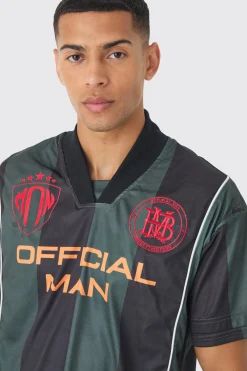 Oversized Offcl Man Boxy Half Sleeve Football T-shirt | BoohooMAN UK