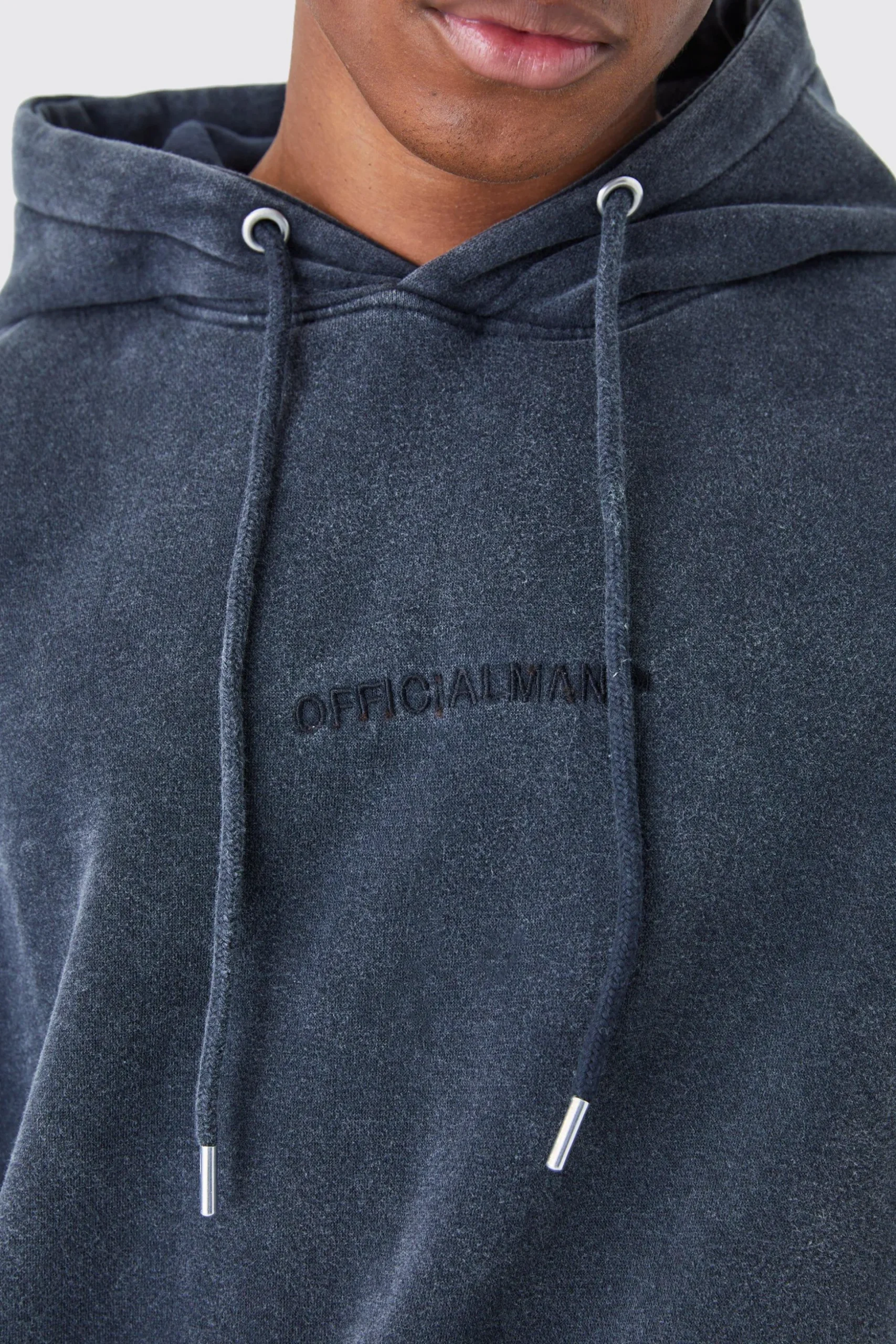 Oversized Official Acid Wash Hoodie | BoohooMAN UK