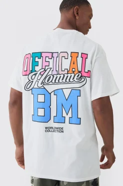Oversized Official Back Print T-shirt | BoohooMAN UK