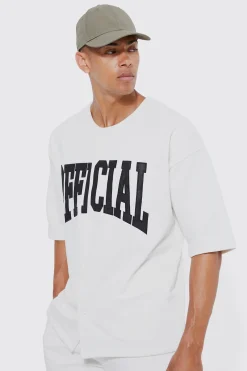 Oversized Official Baseball Polo & Short Set | BoohooMAN UK