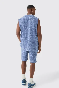 Oversized Official Concrete Printed Tank | BoohooMAN UK