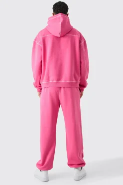 Oversized Official Contrast Stitch Jogger | BoohooMAN UK