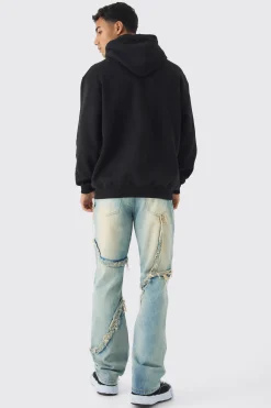 Oversized Official Cracked Print Hoodie | BoohooMAN UK