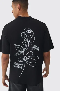Oversized Official Floral Print T-shirt | BoohooMAN UK