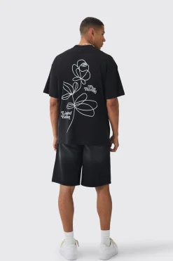 Oversized Official Floral Print T-shirt | BoohooMAN UK