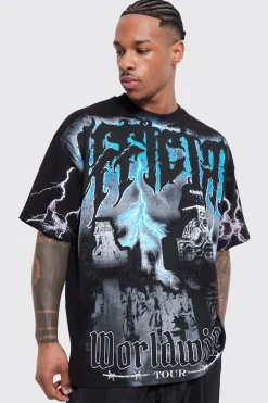 Oversized Official Gravestone Graphic T-shirt | BoohooMAN UK