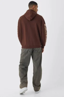 Oversized Official Homme Print Hoodie | BoohooMAN UK