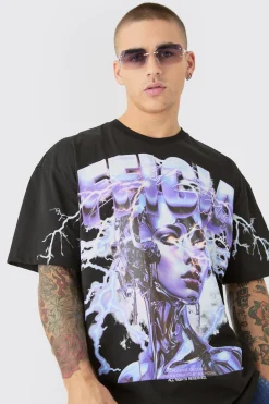 Oversized Official Large Graphic T-shirt | BoohooMAN UK