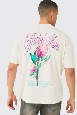 Oversized Official Man Floral T-shirt | BoohooMAN UK