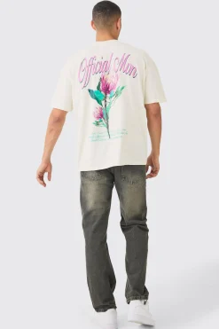 Oversized Official Man Floral T-shirt | BoohooMAN UK