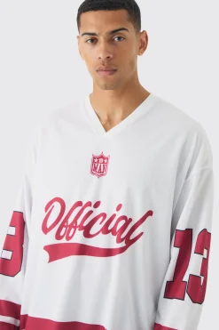 Oversized Official Mesh Hockey Top | BoohooMAN UK