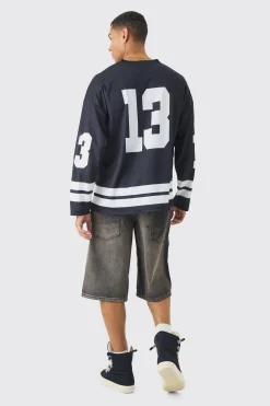 Oversized Official Mesh Hockey Top | BoohooMAN UK