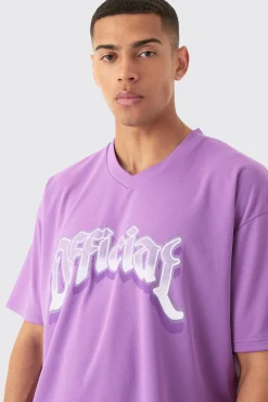 Oversized Official Mesh Varsity Top | BoohooMAN UK