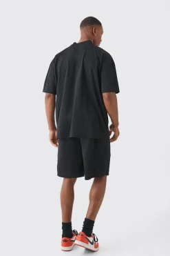 Oversized Official Mesh Varsity Top And Basketball Shorts Set | BoohooMAN UK