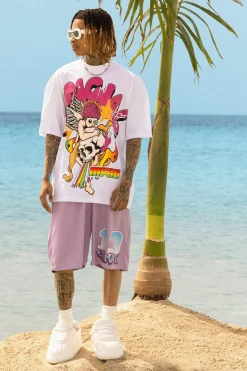 Oversized Official Nibbled T-shirt | BoohooMAN UK
