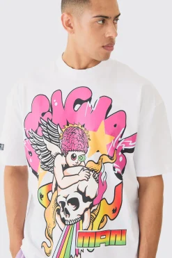 Oversized Official Nibbled T-shirt | BoohooMAN UK