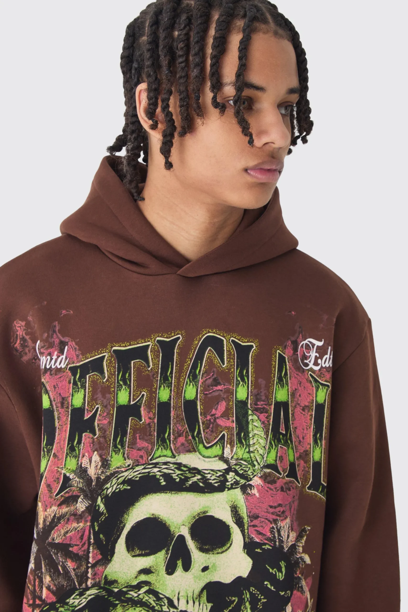 Oversized Official Skull Large Scale Graphic Hoodie | BoohooMAN UK