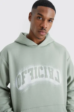 Oversized Official Spray Print Tracksuit | BoohooMAN UK