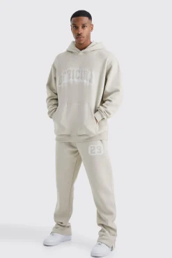Oversized Official Spray Print Tracksuit | BoohooMAN UK